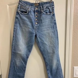 Mother Jeans the pixie dazzler ankle fray secret sister style